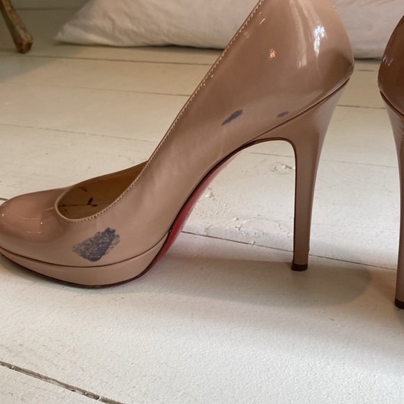 Christian Louboutin New Simple 120 nude patent pump 38.5 - Picture 5 of 5